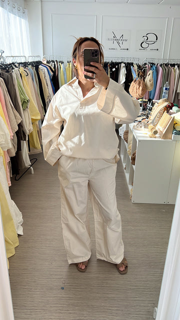Ensemble oversize beige