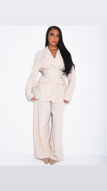 Ensemble tailleur beige clair
