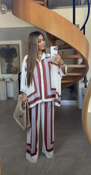 Ensemble chemise rouille