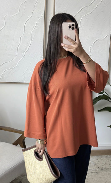 TEE shirt Oversize coton Teracota