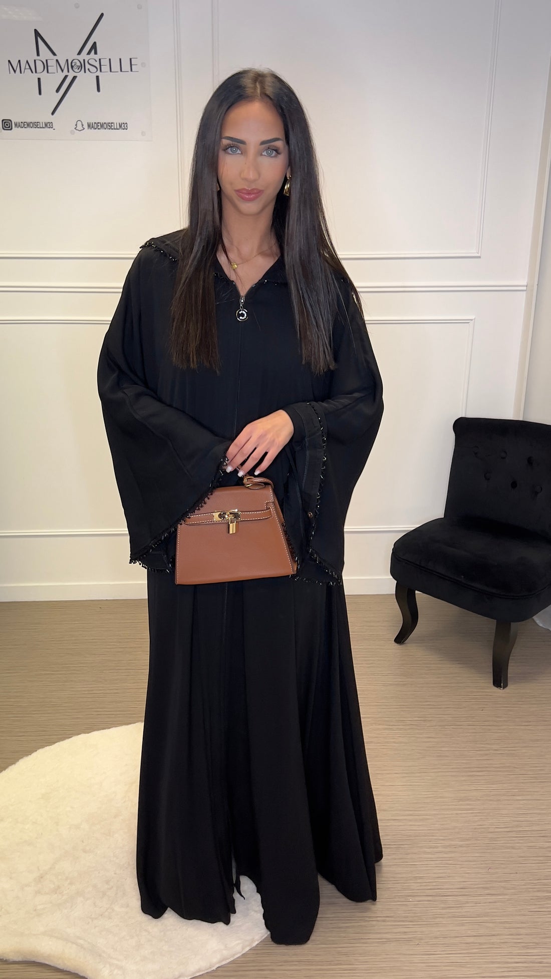 Abaya Dubaï collection prestige Noir
