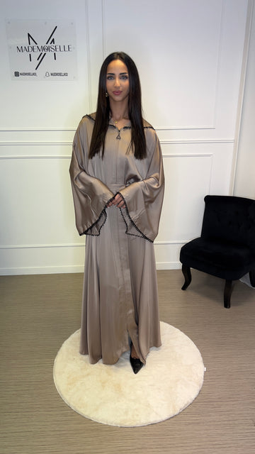 Abaya Dubaï collection prestige taupe