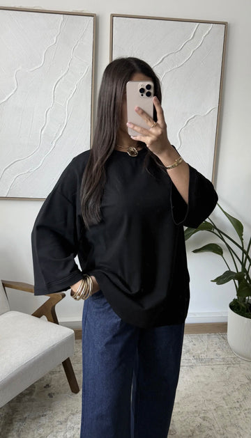 TEE shirt Oversize coton Noir