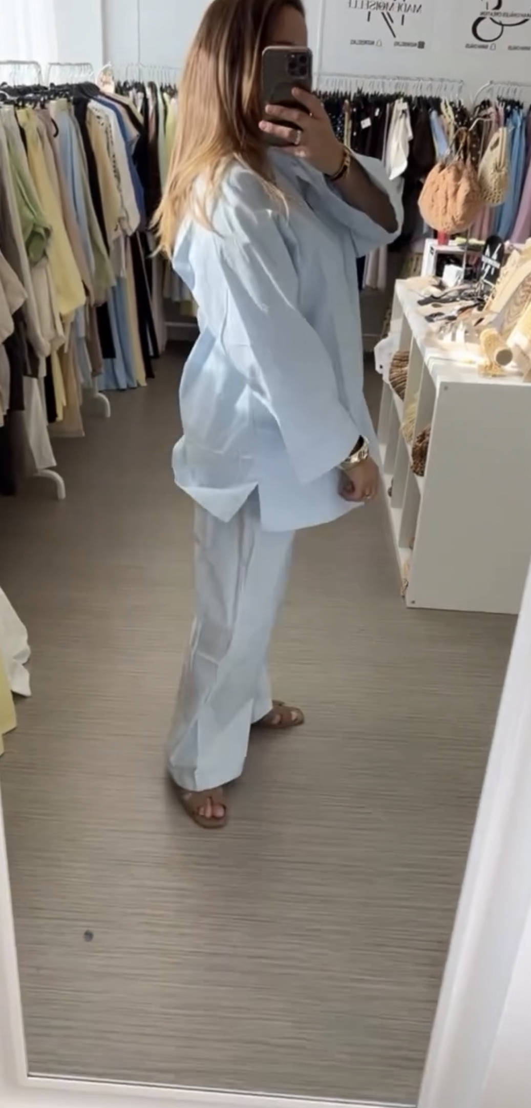 Ensemble oversize bleu ciel