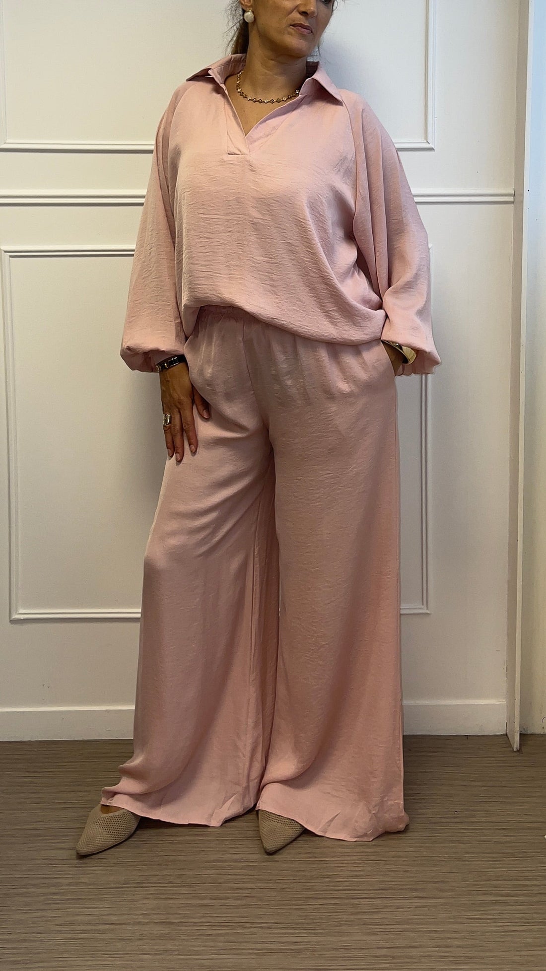 Ensemble soie léger & fluide – Qualité premium Rose