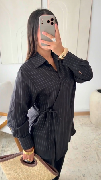 Ensemble coton/Lin noir